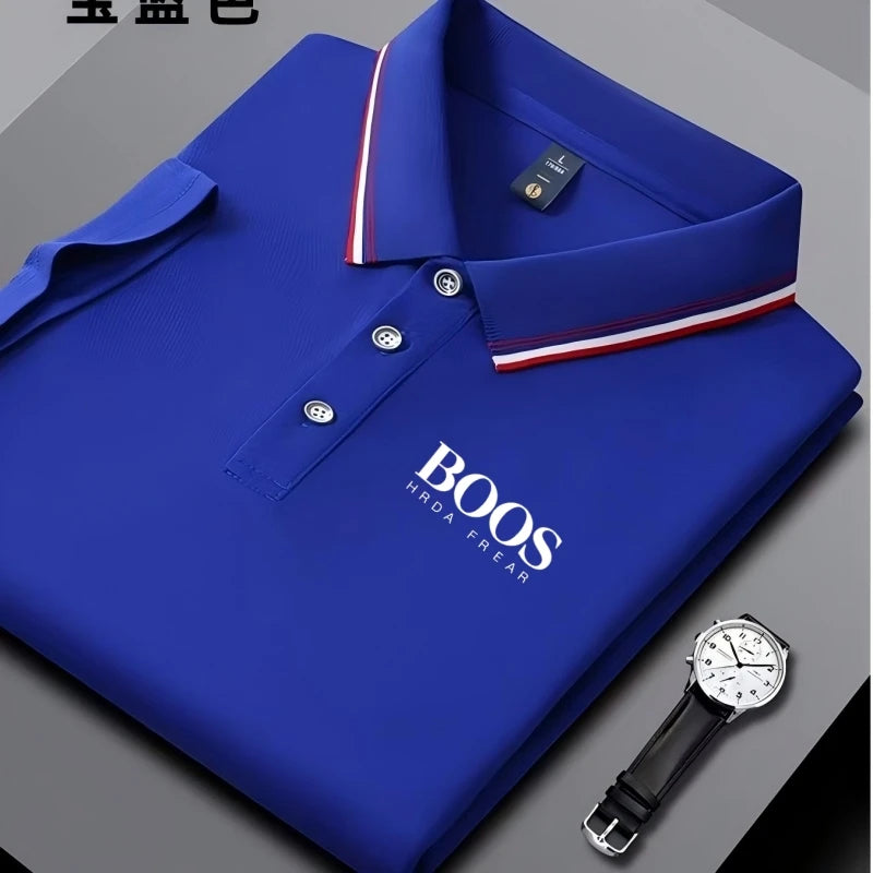 Summer New Men's Short Sleeved Polo Shirt Fashion Design Golf Top Casual T-shirt