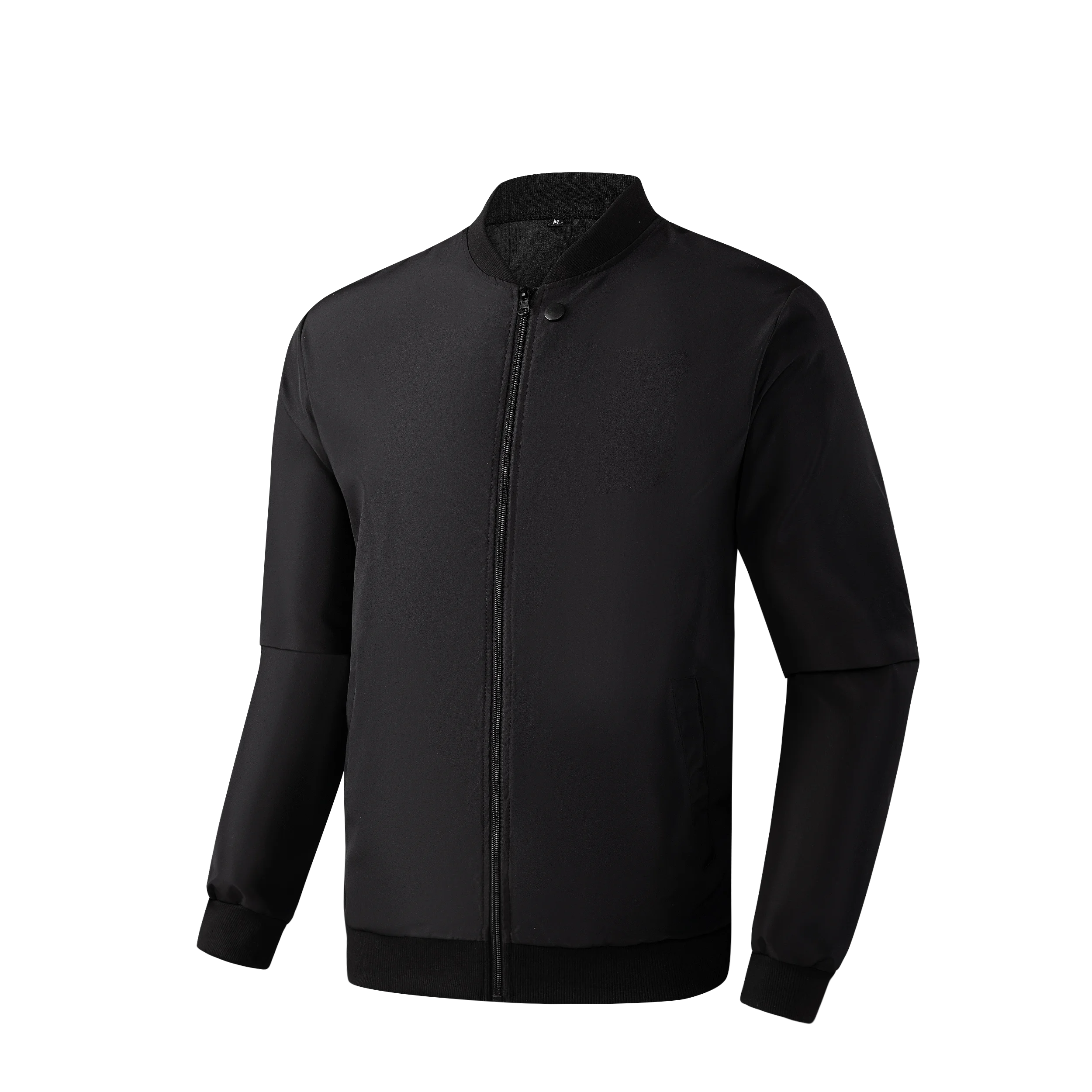 2024 Spring and Autumn New Baseball Collar Short Loose Solid Color Jacket Men's Business Casual Thin Coat Trend