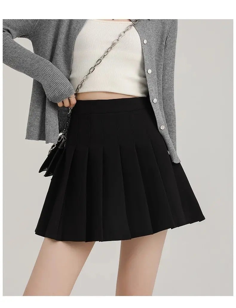 2024 Mujer Falda Blanca con Volantes: Falda de Verano de Cintura Alta con Cremallera para Estilo JK y Baile, Ropa Económica Tall