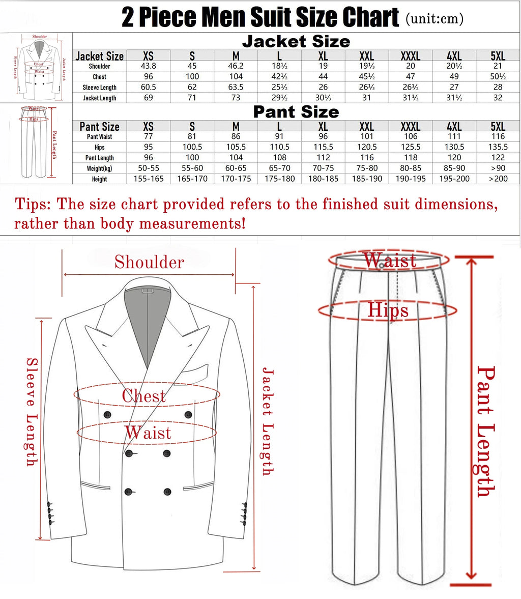 Yimi Luxury Check Plaid Double Breasted Suit for Men - Tailored Groom Wedding & Business Party Formal Outfit (Jacket + Pants)