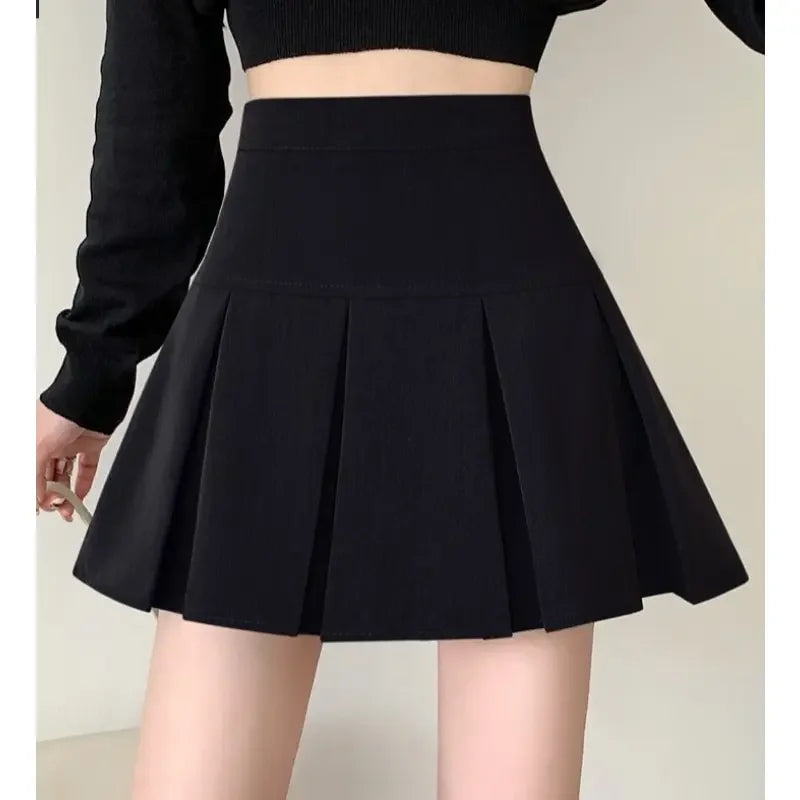 2024 Mujer Falda Blanca con Volantes: Falda de Verano de Cintura Alta con Cremallera para Estilo JK y Baile, Ropa Económica Tall
