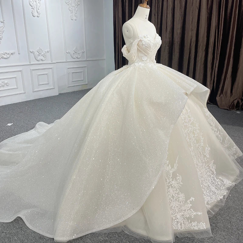 Romantic Wedding Dress 2023 Organza Ball Gown Sweetheart Bride Dresses Wedding Appliques Pleat DY9995 Robe De Mariage nouveauté