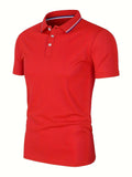 2024 Solid Color Polo Shirt Men's Business Polo Collar Half sleeved Top 2024 Summer Casual Short sleeved T-shirt for Men an