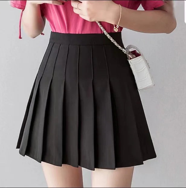 2024 Mujer Falda Blanca con Volantes: Falda de Verano de Cintura Alta con Cremallera para Estilo JK y Baile, Ropa Económica Tall